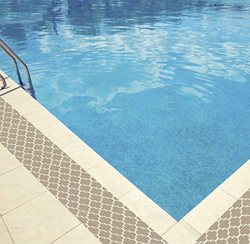 Venilia Venisoft 54718 Soft Foam Mat Cross Non-Slip Flooring Shower Mat PVC Polyester Taupe White 65 x 200 cm