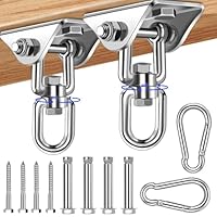 FoiiLiio Deckenhaken Schwerlast Edelstahl 2 Stück - 450kg Für Schaukel & Hängesessel