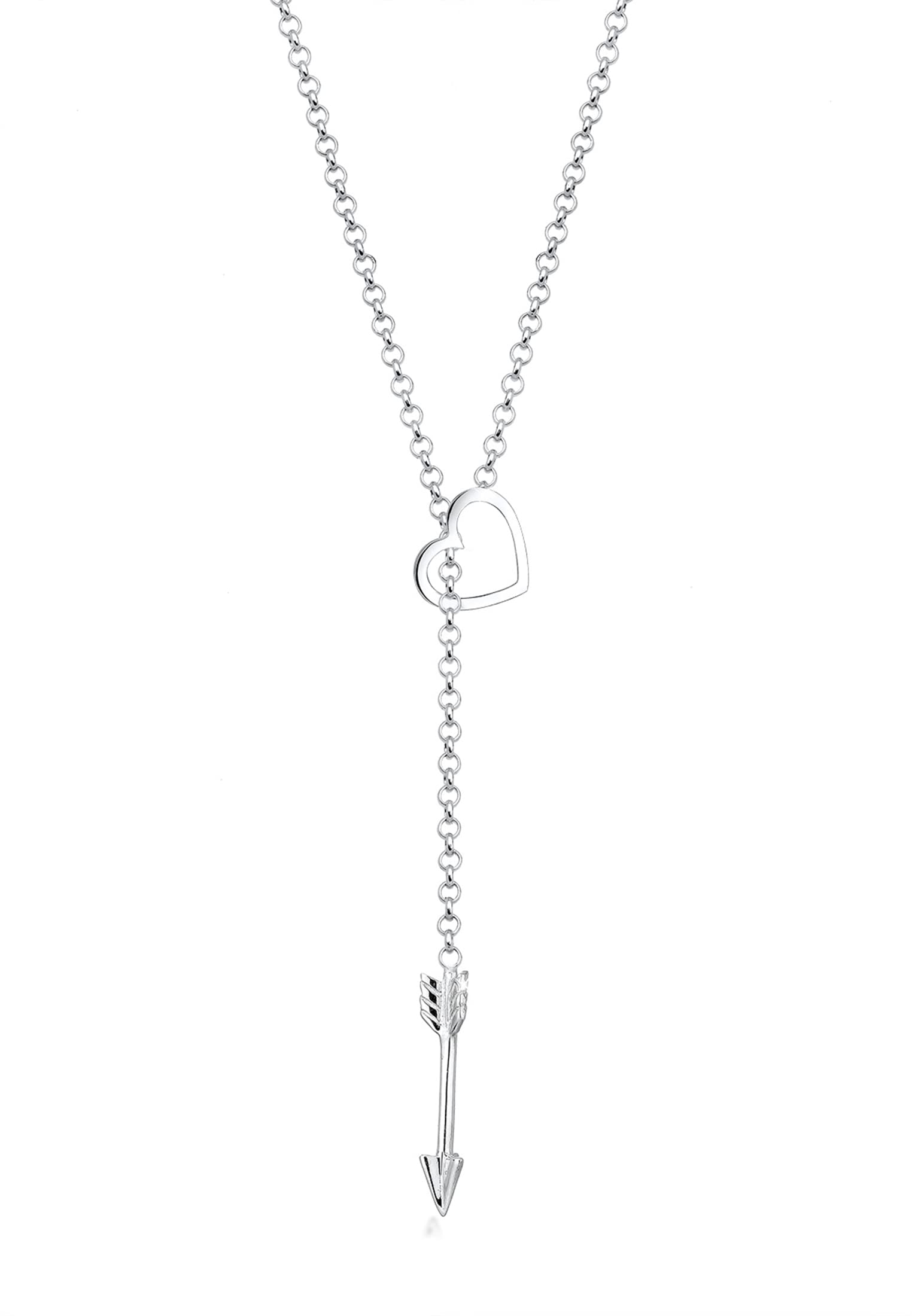Elli 925 Sterling Silver Heart Arrow Pendant Minimal 0111710816_45