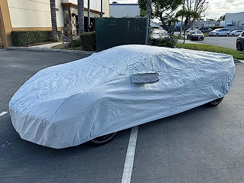 Image of CarsCover Custom Fit Car Cover for Chevy Corvette C8 Stingray Z06 E-Ray Heavy Duty All Weatherproof Ultrashield Covers (Gray)