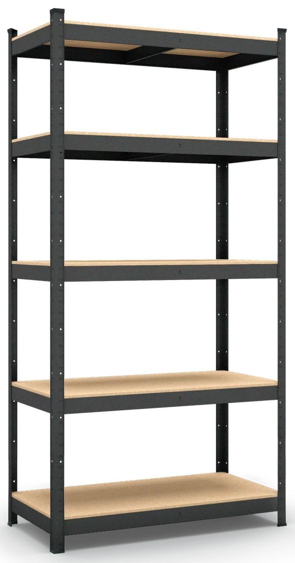 Schwerlastregal - Regal Industrial Style - schwerlastregal 50 cm tief - Anzahl der Einlegeböden: 5-180 x 60 x 50 cm - Tragfähigkeit der Regale: 175 kg - gartenregal