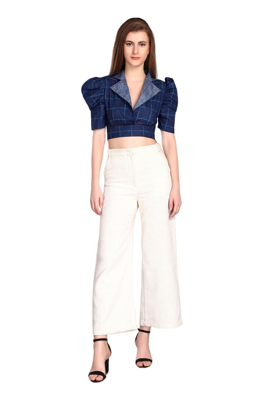 dresit Women's Spandex Checked Tube Crop Top-picture-44