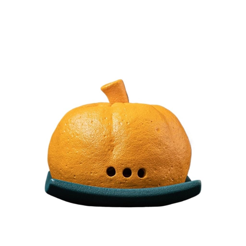 Brûleur d'encens en céramique TUSUOD orange pour bobine et décoration