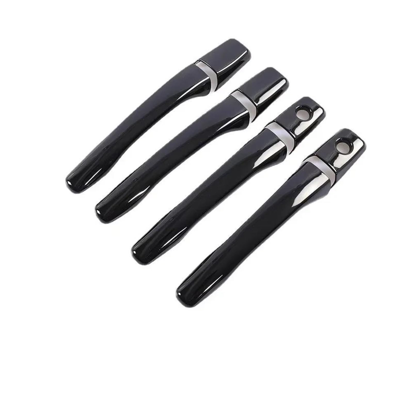 Ujnheq Black 2 Keyholes For Mitsubishi For Lancer For Mirage For Evolution 2002-2007 Car Door Handle Cover Styling Film Stickers Trim(Black 2 Keyholes)