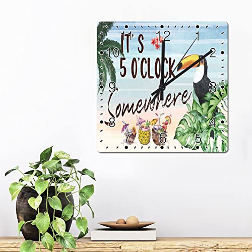Horloge murale perroquet cadeau idéal déco crémaillère salon