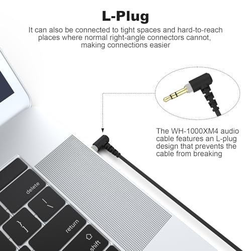 Cable Zosvoses WH-1000XM5 compatible con Sony, 4ft miniatura 5