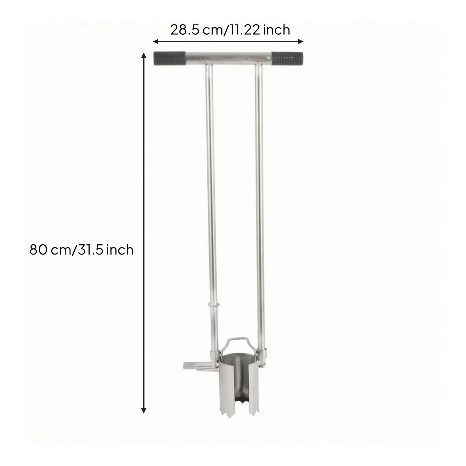 Trapiantatore con Manici Dentellato Trapiantatore a Bulbi Robusto Foraterra per Giardinieri, Agricoltori, Orto, Giardino, Serra, 9 Cm