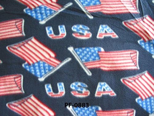 Patriotic Flag Anti Pill Premium Fleece Fabric, 60” Inches Wide – Sold By The Yard