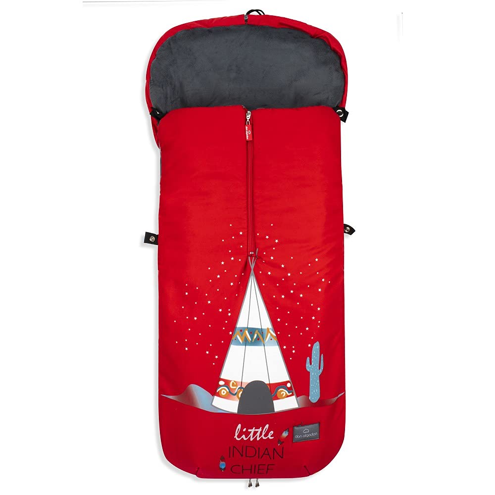 Saco silla de paseo o carro para bebé universal para invierno, interior polar (Rojo)