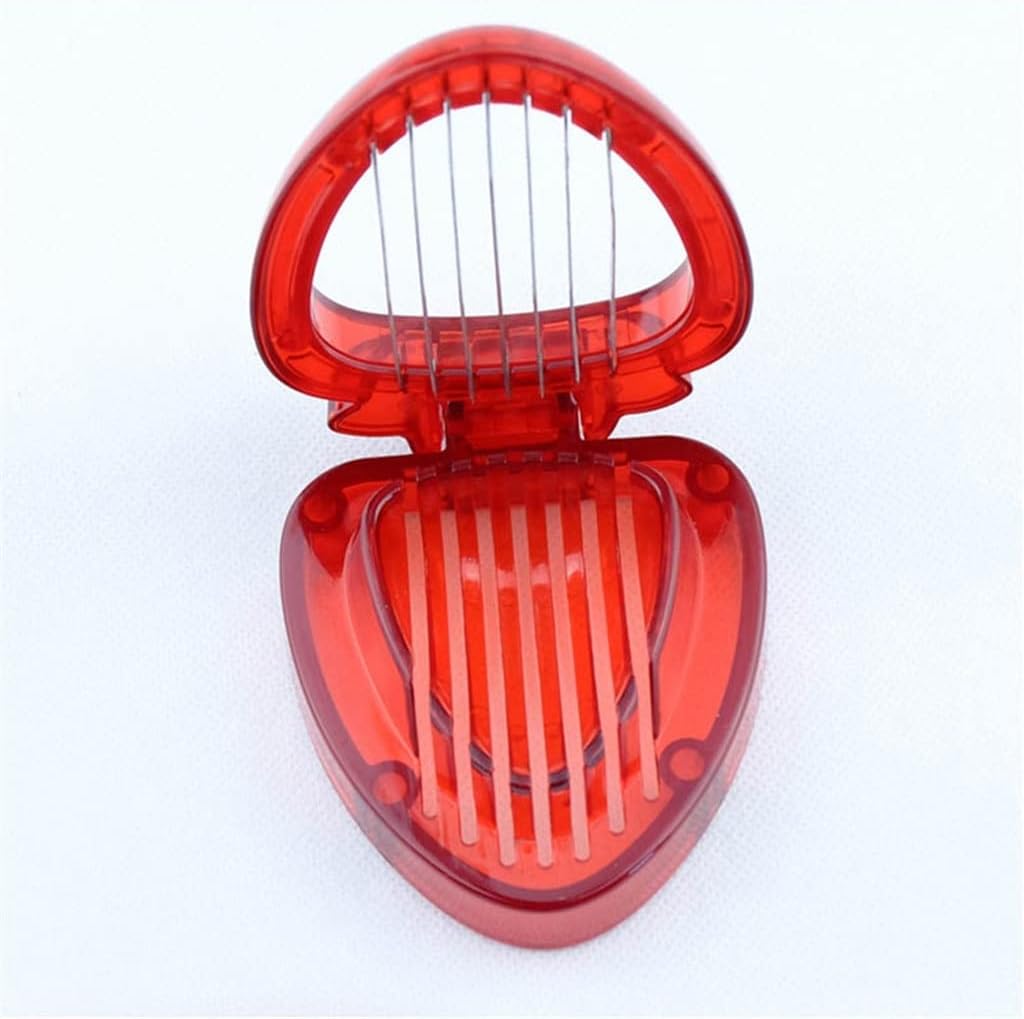 Strawberry Slicer Fruit Cutter Carving Tool Salad Cutter Stainless Steel Strawberry Cutter Fruit Slicer Portable