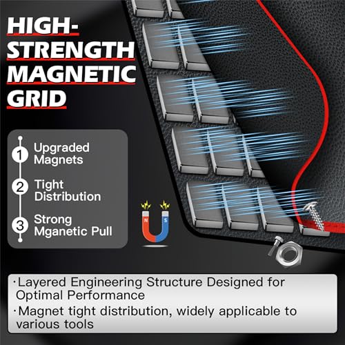 Image of TOOLEAGUE 1Pc Magnetic Tool Mat with 25Lb Telescoping Magnetic Pickup Pen