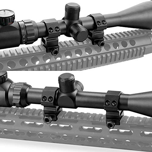 Modkin 1 Inch Scope Rings Set Of 4, 2 Pieces High Profile Scope Mounts & 2 Pieces Medium Profile Scope Rings For Picatinny/Weaver Rail #TOP5