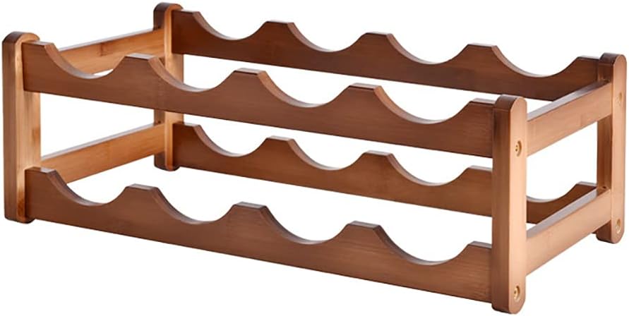Bamboo Wine Rack Wine Racks Countertop Wine Storage Cabinet Shelf Wine Storage Holder for Kitchen Pantry Cabinet Bar