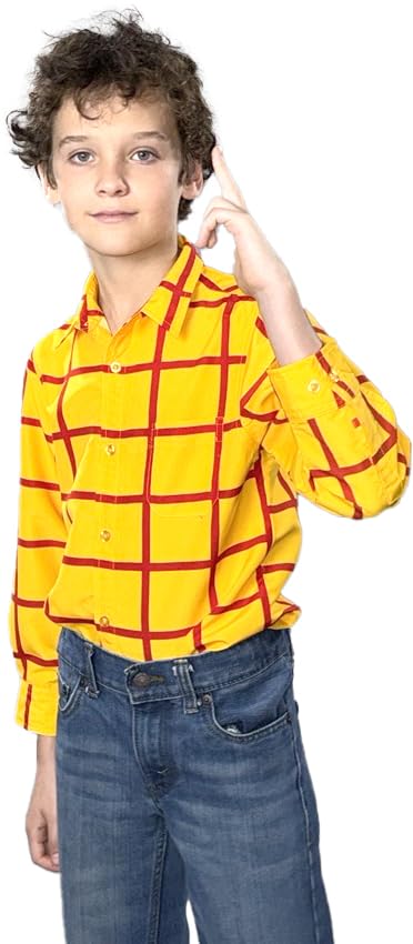 Sheriff Woody Cowboy Shirt Kids Children Halloween Costume Cosplay for age 5-6 Years