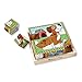 Melissa & Doug Pets Wooden Cube Puzzle With Storage Tray (16 pcs)