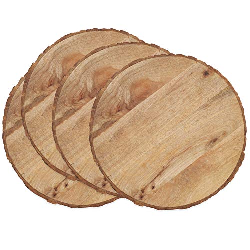 Platos de madera Bark Edge (Set de 4) miniatura 3