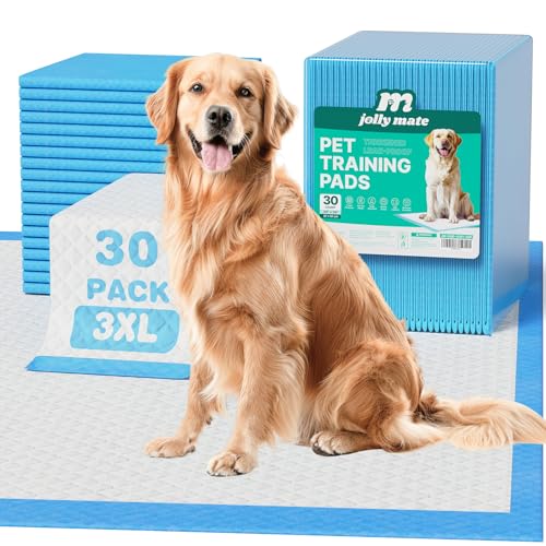 JollyMate Dog Pee Pads Extra Large 36"x36", 30 Pack 3X-Large