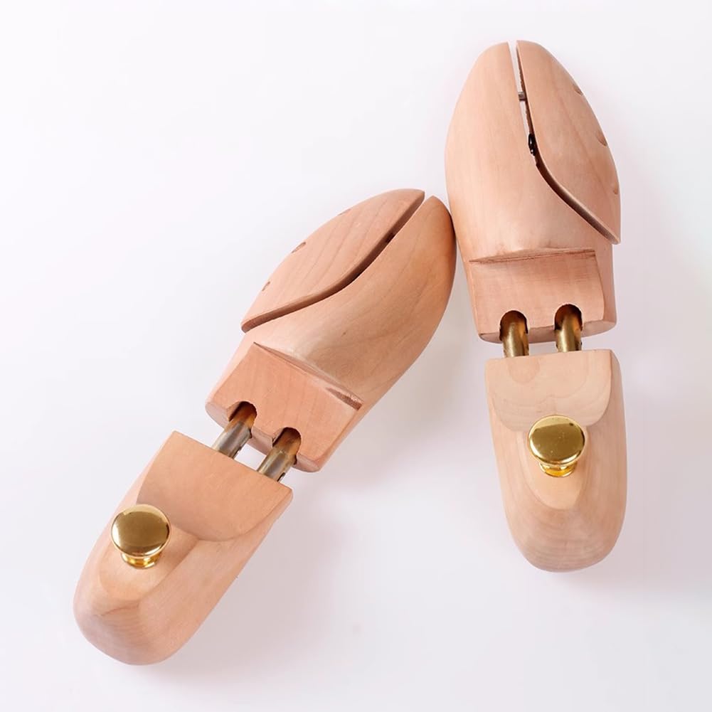 Juego De 2 Hormas para Zapatos De Madera De Cedro, Modelador De Madera para Árbol De Zapatos para Hombre, Ancho Y Largo Elástico, Modelador De Zapatos, Se Adapta A Tallas 31-46,37 to 41