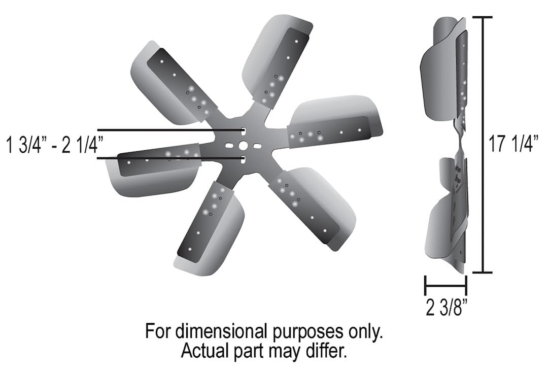 Amazon.com: Derale 17017 Heavy Duty Fan Blade Series 1000 17