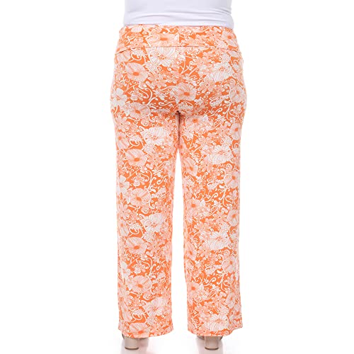white mark Women's Plus Size Floral Paisley Palazzo Pants4