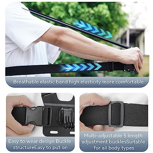 Support de poitrine harnais camera sport fixation buste reglable - 7