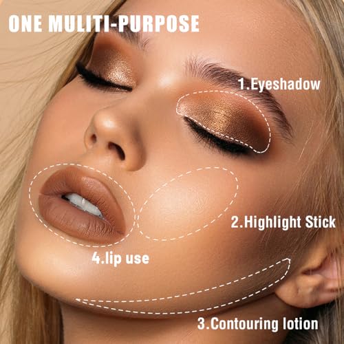 Cream Eyeshadow Sticks 6 Colors Shimmer Matte Eyeshadow Pencil Waterproof Long Lasting Eyeshadow Crayon Eye Highlighter Pen Smudge Proof Metallic Eyeshadow Stick - Image 6