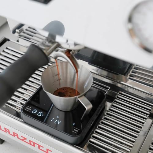 Vaso medidor espresso acero inoxidable 100 ml con asa miniatura 3