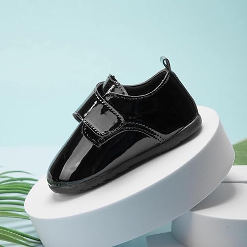 Miniatura 7 de Meckior Mocasines clásicos de piel sintética para bebés, niños y niñas, zapatos de vestir Oxford para primeros pasos, zapatos planos para cuna