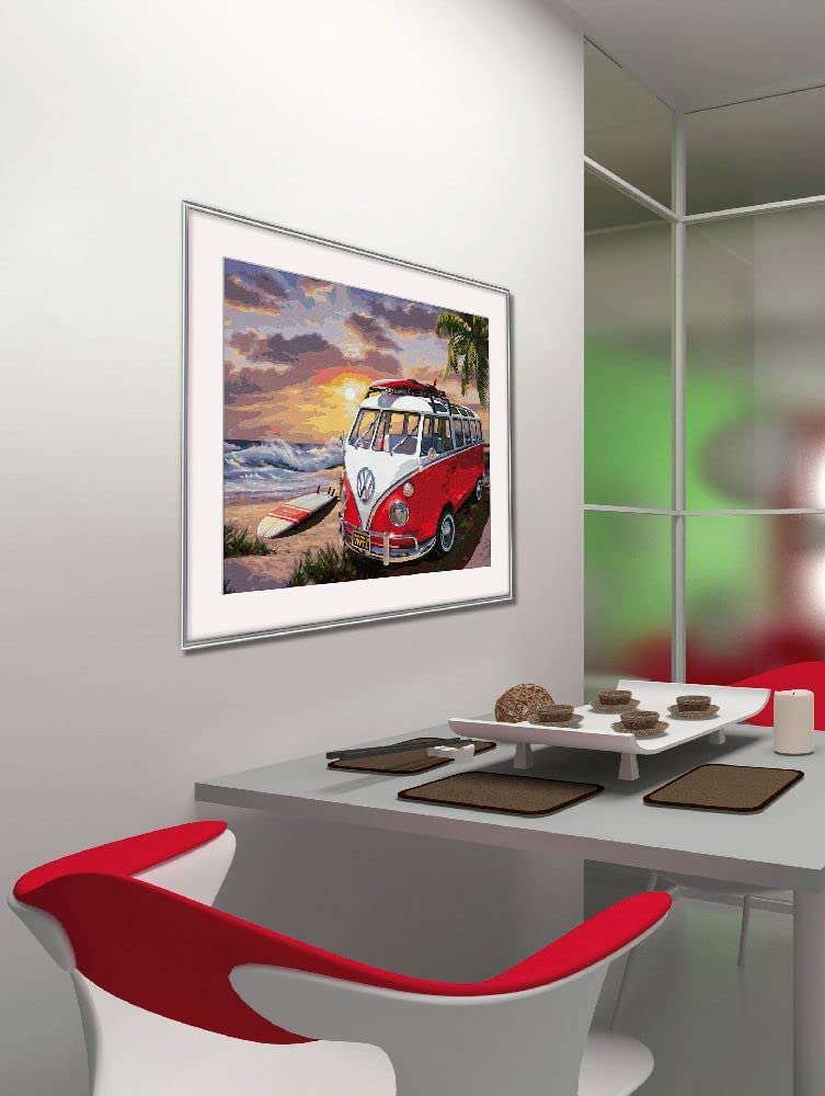 Schipper 609130861 Dipingere con i Numeri, Volkswagen T1, dipingendo Immagini per Adulti, Inclusi pennelli e Colori acrilici, 40 x 50 cm