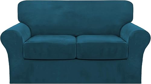 FantasDecor - Funda de sofá elástica para sofá, funda de sofá individual, funda de sofá para sala de estar, funda de sofá de terciopelo con