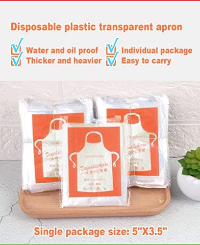 Disposable Aprons 50-Count Plastic – Painting Party Cooking view 8