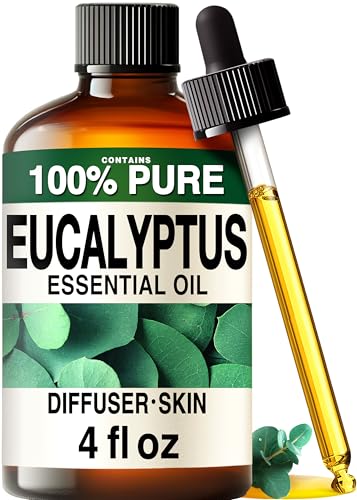 Image of 100% Pure Eucalyptus Oil - 4 Fl Oz Eucalyptus Essential Oil for Hair, Skin, Diffuser, Aromatherapy & DIY Soap Making Scent