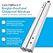 Adjustable Window Security Bar, Sliding Door Safety Lock, Sliding Glass Door Security Bar & Child Safety Lock, Works Great with Window Alarms for Home Protection – Regular – (2 Devices)