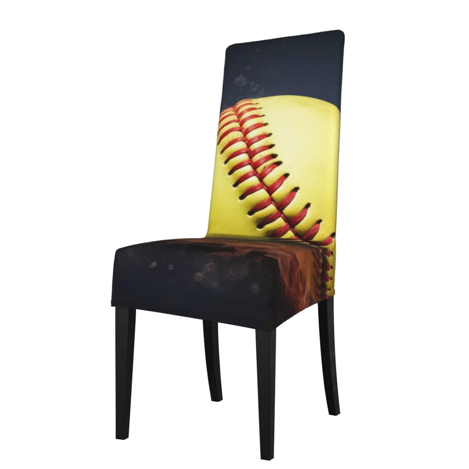 FodPand Softball Dining Room Chair Cover Stretch Parsons Chair Slipcovers Removable Washable Chair Protectors Cover High Elastic Seat Protector for Home,Kitchen, Hotel, Banquet