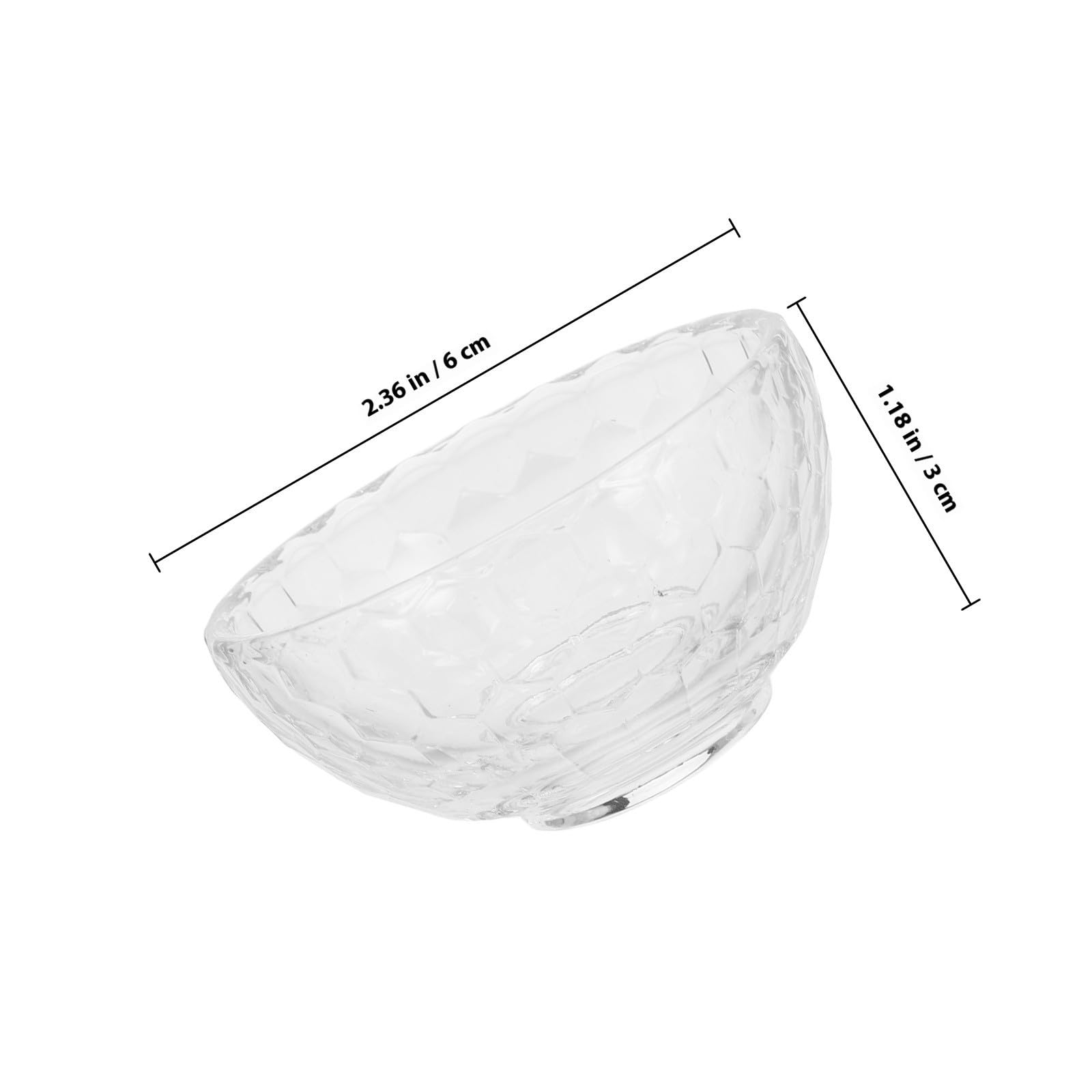 ULTECHNOVO 5 Piezas Cuencos de Vidrio Transparente Pequeños para Servir