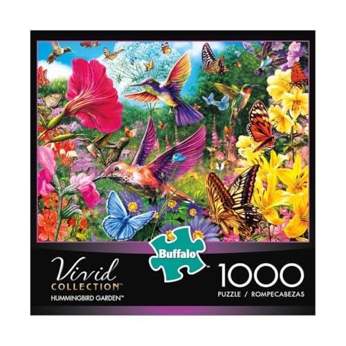 Buffalo Games Hummingbird Garden Jigsaw Puzzle from The Vivid Collection, 1000 Piece
