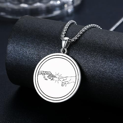 JUSTKIDSTOY Memento Mori Necklace 925 Sterling Silver Marcus Aurelius Skull Pendant Necklace Stoic Reminder Necklace Jewelry Gifts for Men Women3