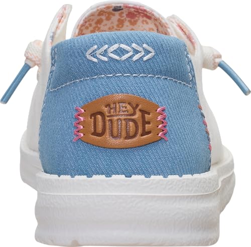 Image of HEYDUDE Women's Wendy Floral Boho Slip On Loafer | Lightweight Easy On Canvas Shoe with Elastic Laces Flexible Outsole