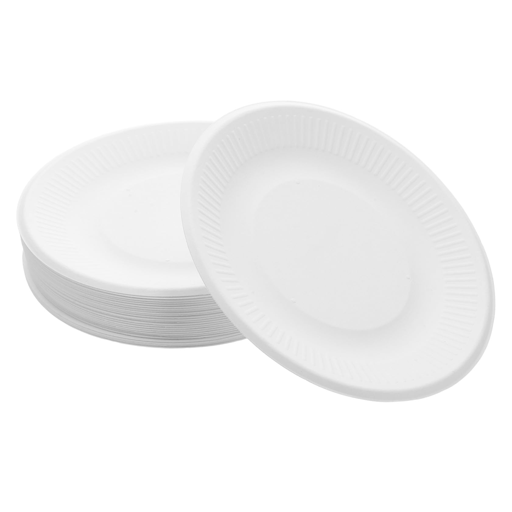 Gatuida 200 Stück Einweg Dessertteller Weiß Runde Papierteller Dicke Einwegplatten Desserts Partys Appetizer Snacks