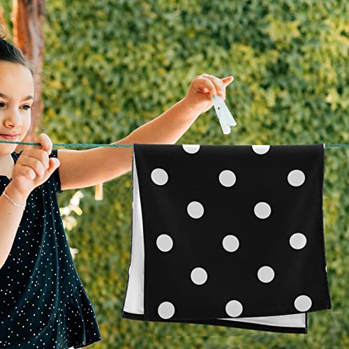 Kenadvi Polka Dot Hand Towels For Bathroom Set Of 2 Vintage Black And White Doodle Polka Dots Modern Fashion Towels 16 Inchx28 Inch Ultra Soft Absorbent Bathroom Hand Towel For Face,Gym,Spa,Kitchen Dish Tea Towels thumb #3