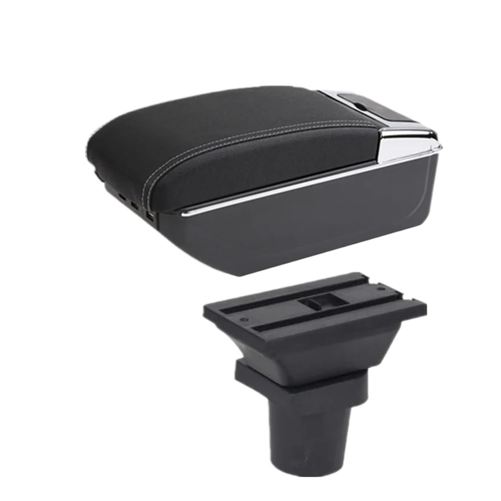 UMDJJU For Focus Mk1 Car Armrest Box Center Storage Interior Dedicated Retrofit Accessories Car Centre Console Armrest Box(D white line 7USB)