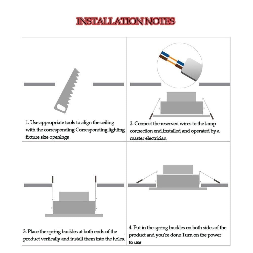 Kit di retrofit da Incasso a LED da 6 Pezzi Paralume Rotondo Nero da 31 Pollici faretto da Incasso a LED faretto da Doccia Impermeabile IP65 Luce da,7w-6000K