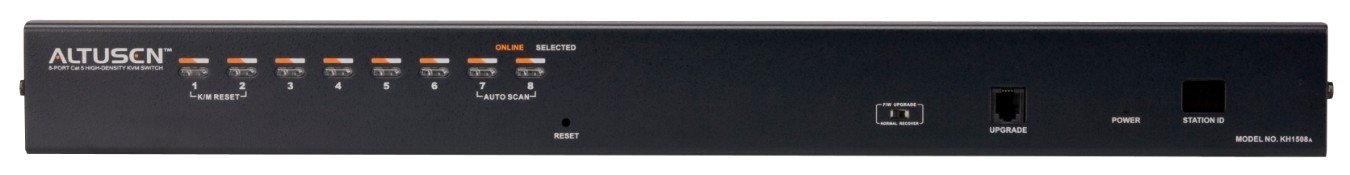 Aten KH1508A interruptor KVM Montaje en rack Black - Periférico de entrada (1600 x 1200 pixels, PS/2, USB, VGA, Black, 1U)