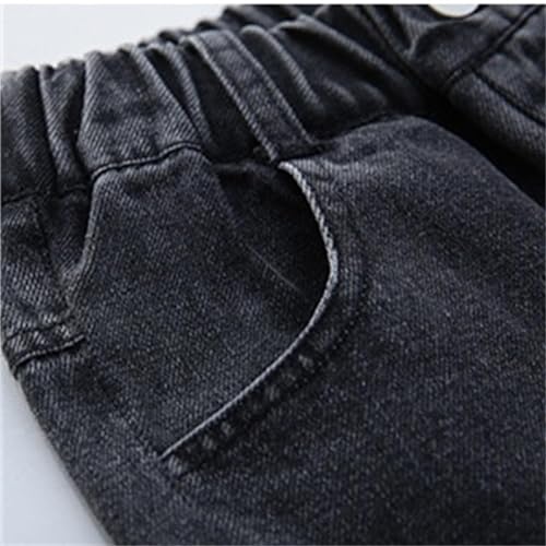 Kids Girls Denim Cargo Pants Ruffle Flare Crossover Waisted Boys Jeans Boyfriend Loose Fit Kid Jeans4