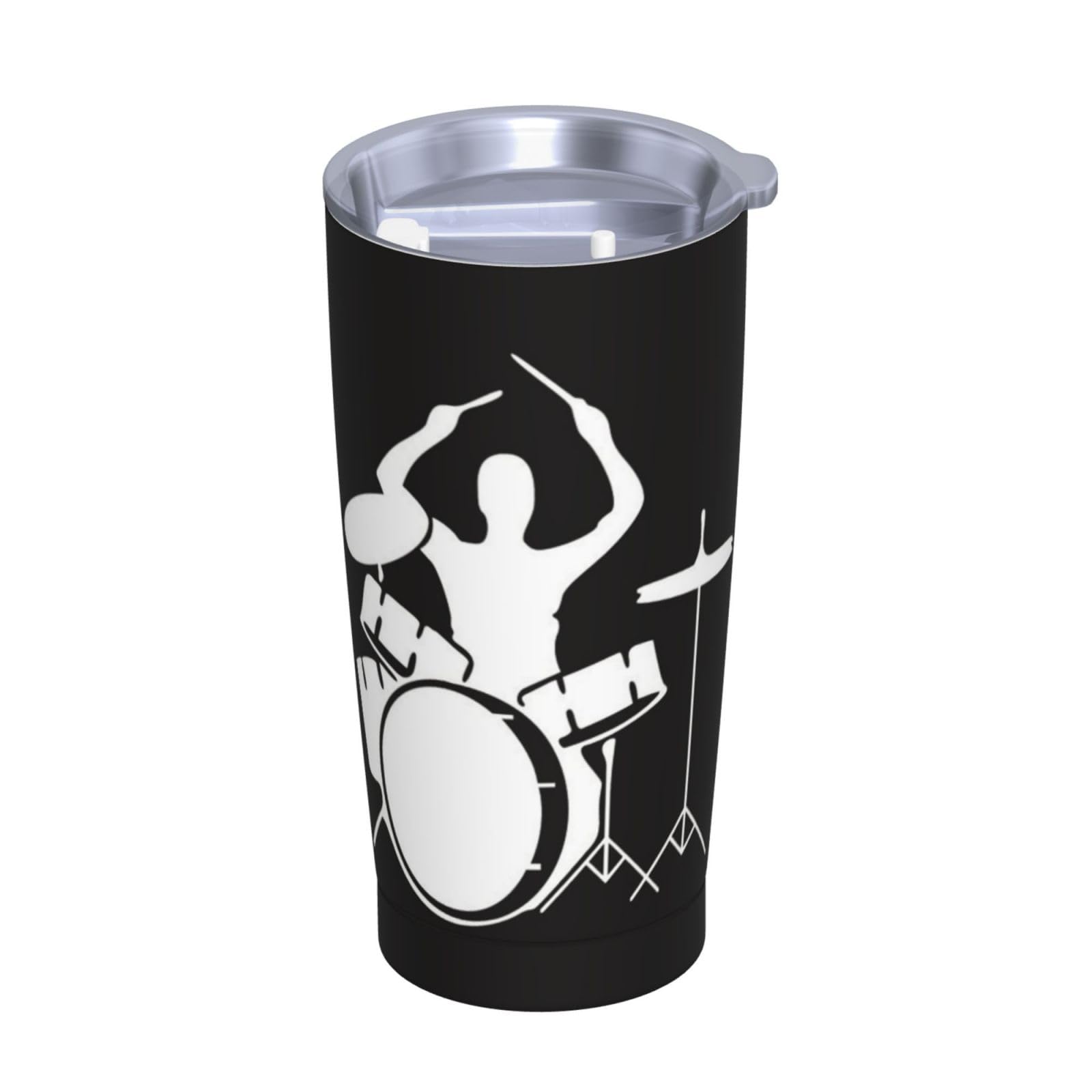 Tazza termica portatile in acciaio inox stampata con batterista