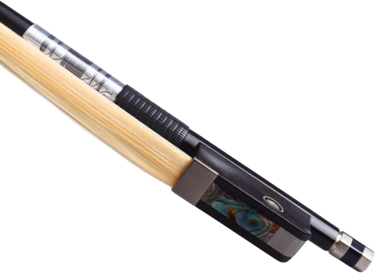 Archet de violon en fibre de carbone 4/4 taille complète, léger avec un son profond et puissant pour violons de niveau avancé (archet en fibre de carbone taille 4/4)