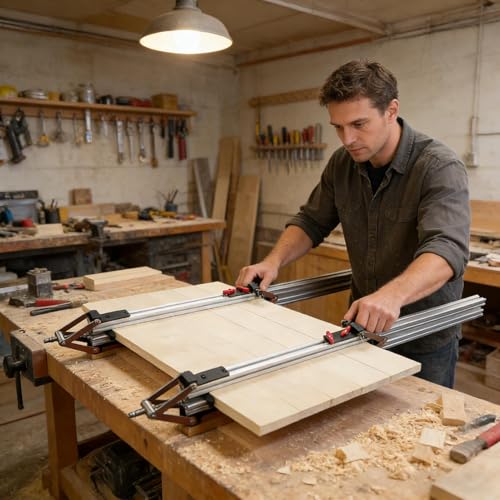 Prensas de 4 vias para evitar el arqueado de listones de madera 4