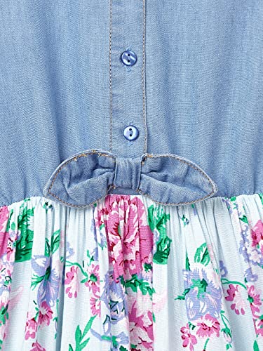 Image of Cub McPaws Girls Dress | Denim & Cotton | 4 to 12 Years