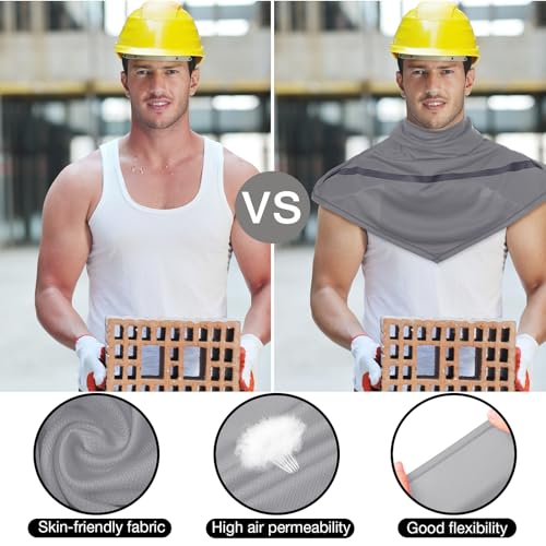 Image of Seematn 4 Pcs Balaclava Sun Men Face Mask UV Protection with Reflective Strip for Construction Work Neck Covers Summer