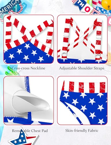 Image of Girls Swimsuits 2 Piece Bikinis Set Colorblock Bathing Suits Criss Cross Strap Girls' Swimwear